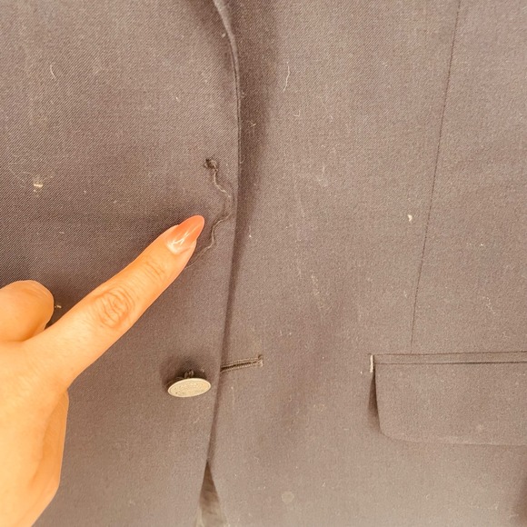 Michael Kors Mens Navy Wool Blend Blazer Jacket Size 38S - Picture 3 of 14